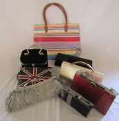 Selection of ladies handbags inc Next, Frank Usher, Butler and Wilson (af), Jane Shilton, Bulaggi