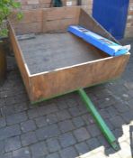 Wooden garden trailer 45" by 49.5" for a ride on mower/small tractor, Ring lighting board and