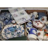 Poole platter, Myott tureen, character jugs, tableware, blue and white, modern Oriental prints