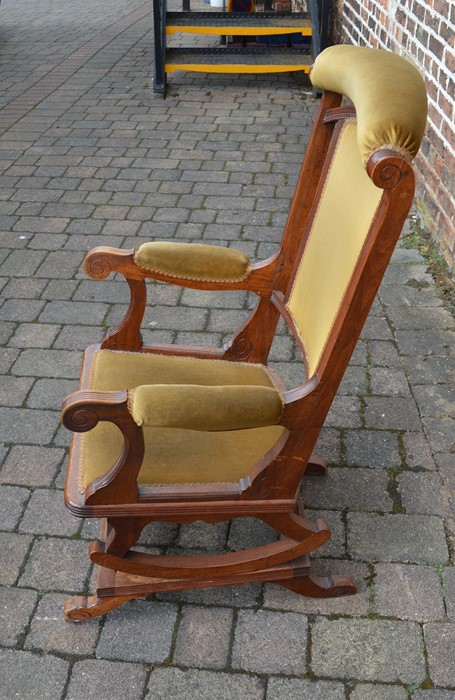 19th century American style rocking chair - Image 2 of 2