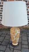 William de Morgan style modern lamp Ht 87cm