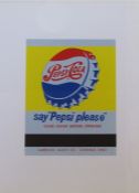 Andy Warhol (1928-1987) framed print 'Close cover before striking (Pepsi cola)' published in