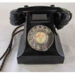 Vintage G.P.O black bakelite telephone no 164 47