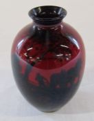 Royal Doulton flambe vase with a farming landscape (scratch to side) H 10 cm