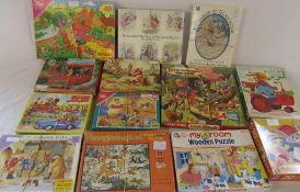 13 assorted jigsaws inc Victory, Falcon, High Spot, Beatrix Potter, Disney, Waddingtons etc