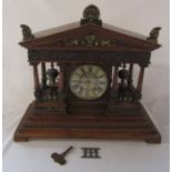 Late 19th century century Lenzkirch German mantel clock serial number 575355 c.1881 L 50 cm H 45 cm