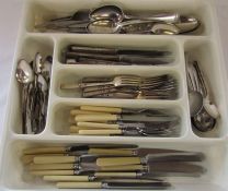 Selection of silver plated cutlery etc