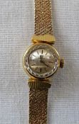 9ct gold ladies Omega cocktail watch, total weight 23.6 g, L 16 cm