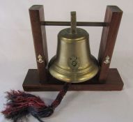 Royal Engineers bell from bar at Coningsby H 29 cm L 37 cm