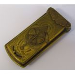 Sewing interest - Victorian brass needle case - The quadruple golden casket by Thomas Savage 355