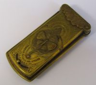 Sewing interest - Victorian brass needle case - The quadruple golden casket by Thomas Savage 355