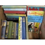 Assorted vintage children's books and annuals inc White Fang, Lone Ranger, The stuffed owl and