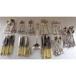 Selection of Kings pattern cutlery etc