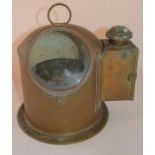 Brass binnacle ships compass Ht 25cm