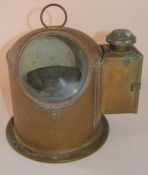 Brass binnacle ships compass Ht 25cm