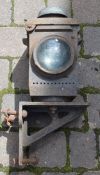 Cast iron LNER lamp on bracket made by the Lamp Manufacturing & Railway Supplies Ltd Pat No. 195218