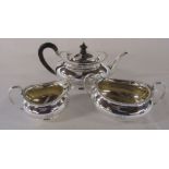 3 piece Victorian silver tea set Sheffield 1899, total weight 35.43 ozt