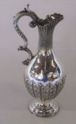 Ornate silver plated ewer / claret jug H 35 cm