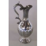 Ornate silver plated ewer / claret jug H 35 cm