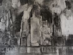 Peter Freeth (British b. 1938 tutor in etching at Royal Academy 1966-2007)) aquatints "Unreal City