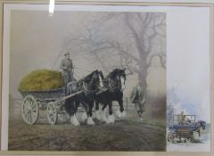 R P Reynolds framed artist proof print signed in pencil by the artist 82 cm x 64 cm