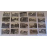 Lincolnshire interest - 20 Louth flood postcards inc 12 Benton cards