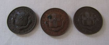 3 Lincoln gratitude WWI medallions