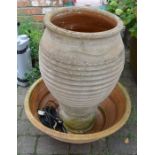 Large terracotta water feature H 90 cm