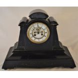 Large Victorian slate mantel clock Ht38cm W51cm