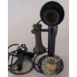 Vintage bakelite candlestick telephone no H30 4001 no 1 H 30 cm