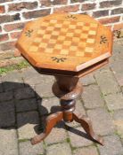 Victorian trumpet shape sewing / games table