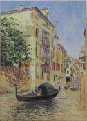 Framed pastel drawing 'A day out in Venice' by Ron Ramgopal 45 cm x 54.5 cm (size including frame)