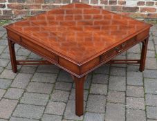 Georgian style mahogany coffee table 95cm by 95cm