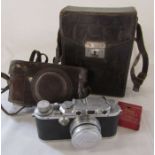 Leica D.R.P Ernst Leitz Wetzlar camera no 332444 with case etc