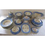 Part dinner service consisting of plates, bowls, serving dishes, fruit stand etc (2 boxes)