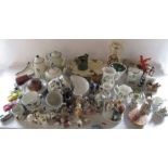 2 boxes of assorted ceramics inc meat plates, graduated jugs, part dinner service, crested china and