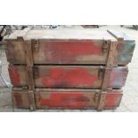 3 munitions boxes from RAF Manby airfield 105 cm x 30 cm x 23 cm