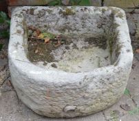 Semi-circular stone trough