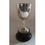 Silver cup 'N.W.C 1924 Club Team M.W.M.C.C no 2 J H Davies A S Jones W J Kellett' height excluding
