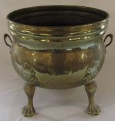 Large brass coal bucket H 38 cm D 43 cm