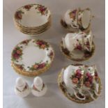 Royal Albert Old Country Roses pattern part dinner / tea service