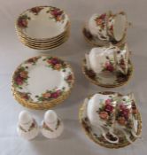 Royal Albert Old Country Roses pattern part dinner / tea service