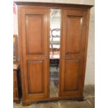 Kevin P Burks/Cobweb Craft bespoke oak wardrobe H188cm L131cm D59cm