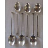 Set of 6 silver teaspoons Sheffield 1922 weight 1.62 ozt