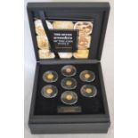 Hattons of London The Seven Wonders Of The World 7 gold coin set: 24ct Britannia 1/10th oz, 22ct USA