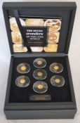 Hattons of London The Seven Wonders Of The World 7 gold coin set: 24ct Britannia 1/10th oz, 22ct USA