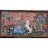 Wall tapestry 'La dame a la Licorne' 110 cm x 61.5 cm