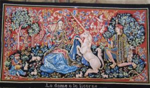 Wall tapestry 'La dame a la Licorne' 110 cm x 61.5 cm