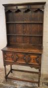 Early 20th century oak dresser Ht190cm W94cm D46cm