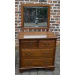 Kevin P Burks/Cobweb Craft bespoke oak mirror back chest of drawers Ht136cm W76cm D47cm